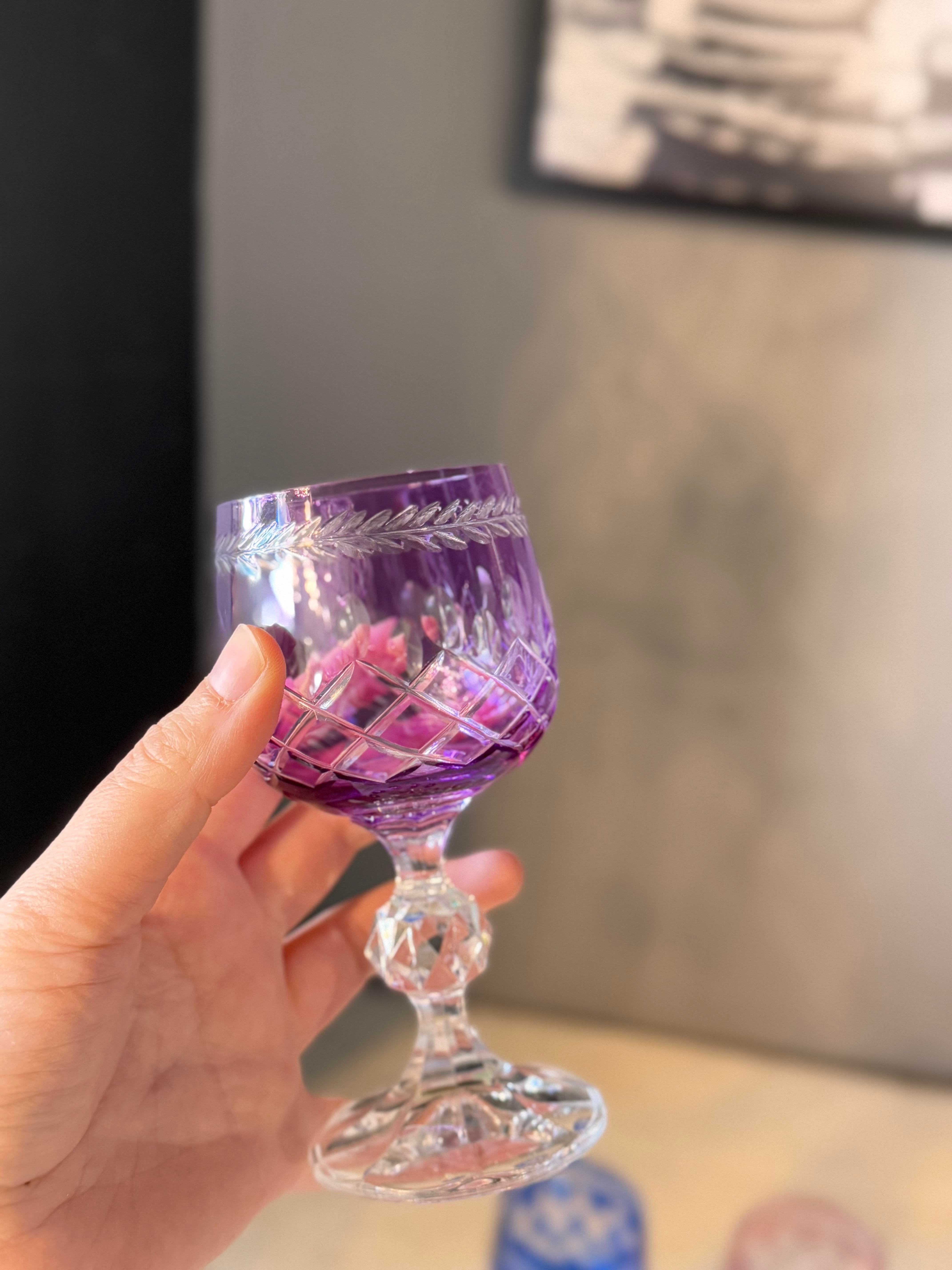 Bohemia Yaprak Altı Renk Kahve Yanı Cam Bardak 6 lı - 150 CC