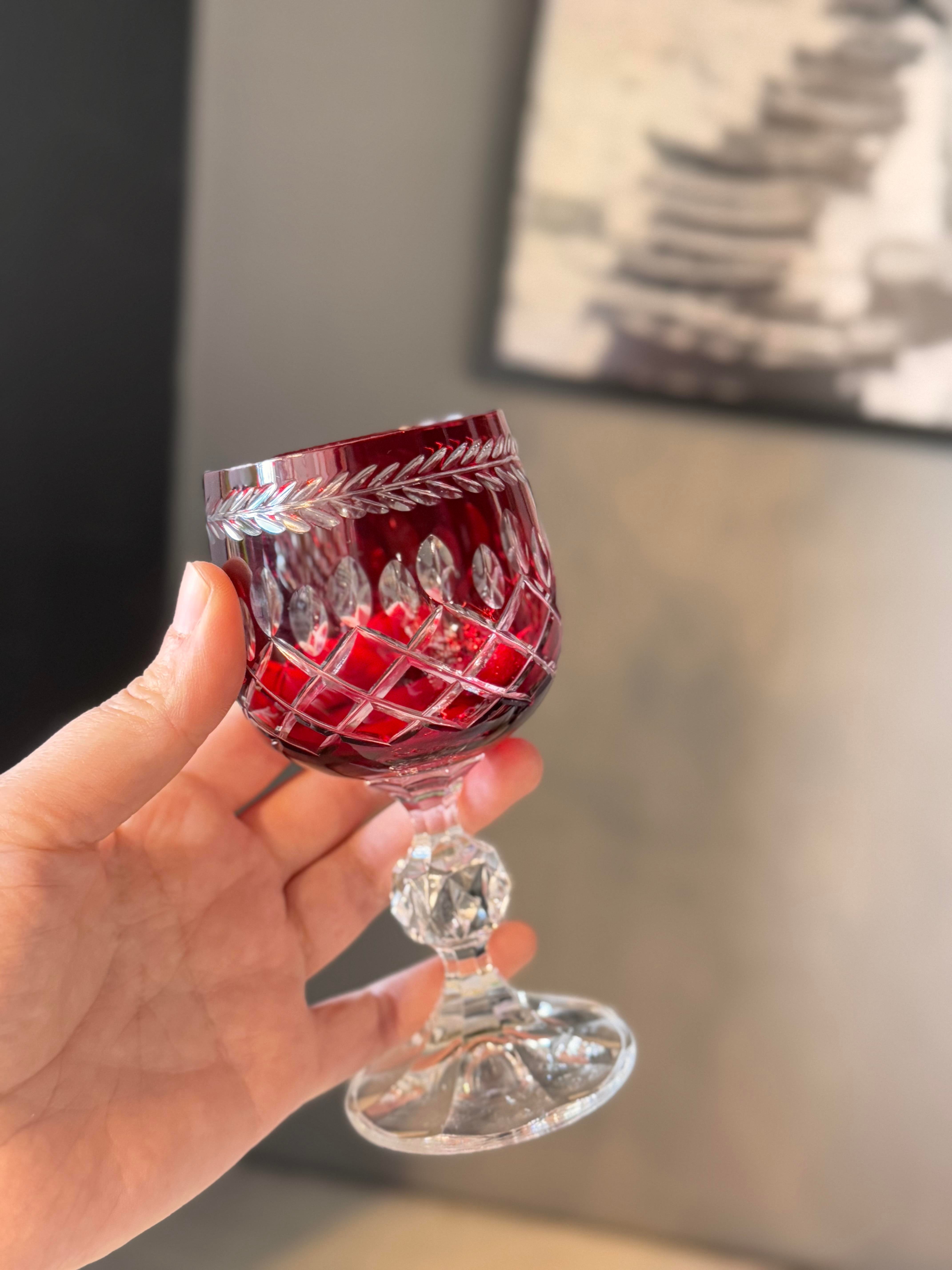 Bohemia Yaprak Altı Renk Kahve Yanı Cam Bardak 6 lı - 150 CC