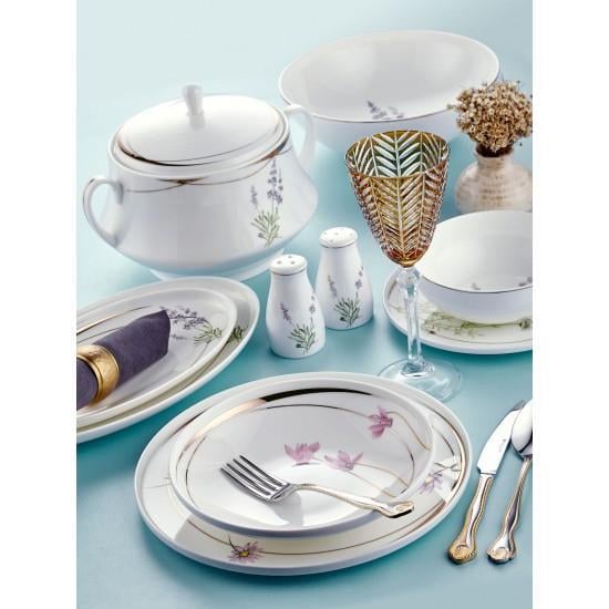 Bolivia Begonia 60 Parça 12 Kişilik Bone Porselen Yemek Takımı