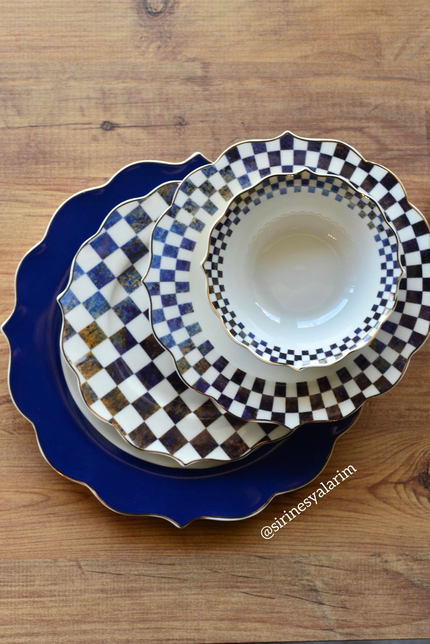 Bonano 24 Parça Porselen 6 Kişilik Yemek Takımı