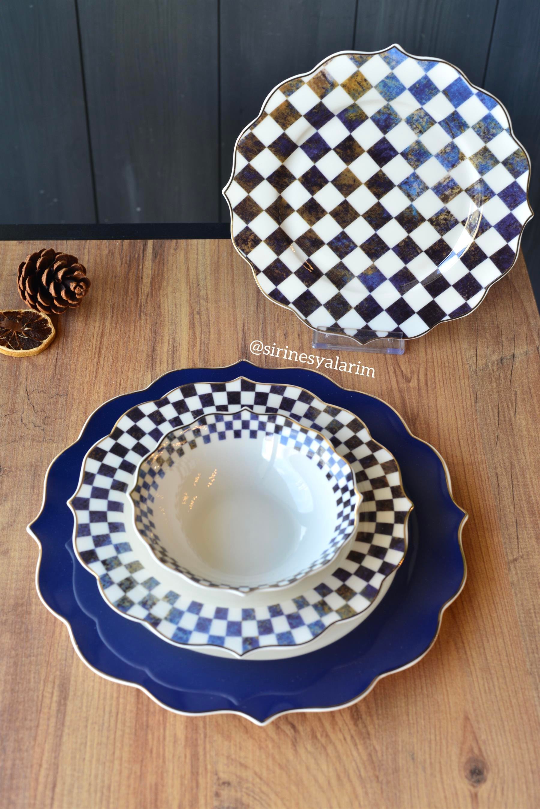 Bonano 24 Parça Porselen 6 Kişilik Yemek Takımı