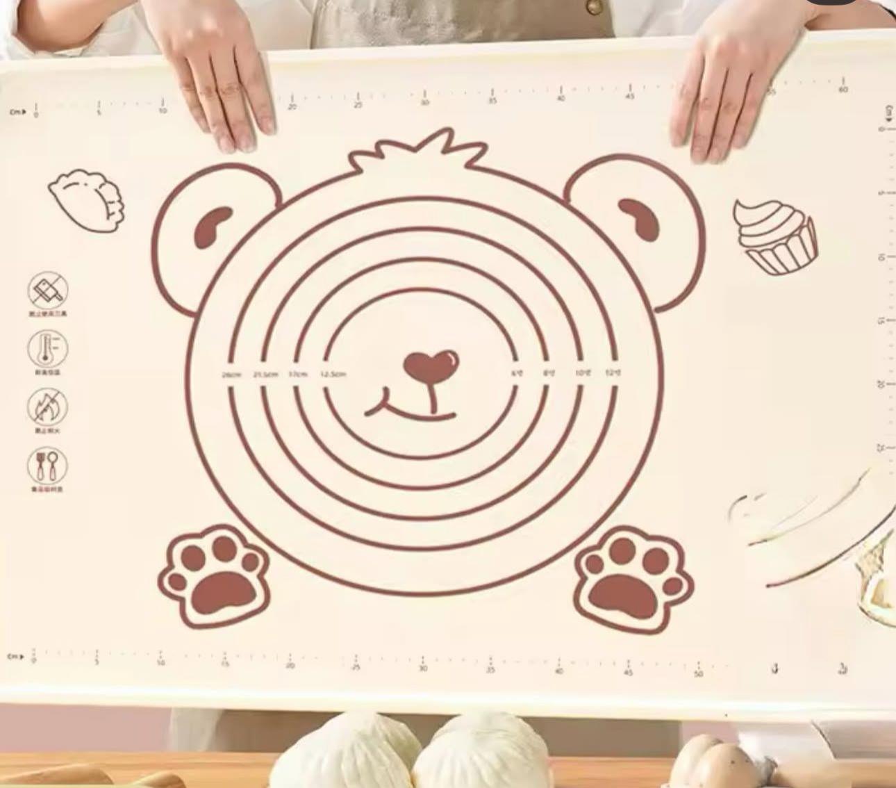 Büyük Boy Silikon Hamur Matı - Krem