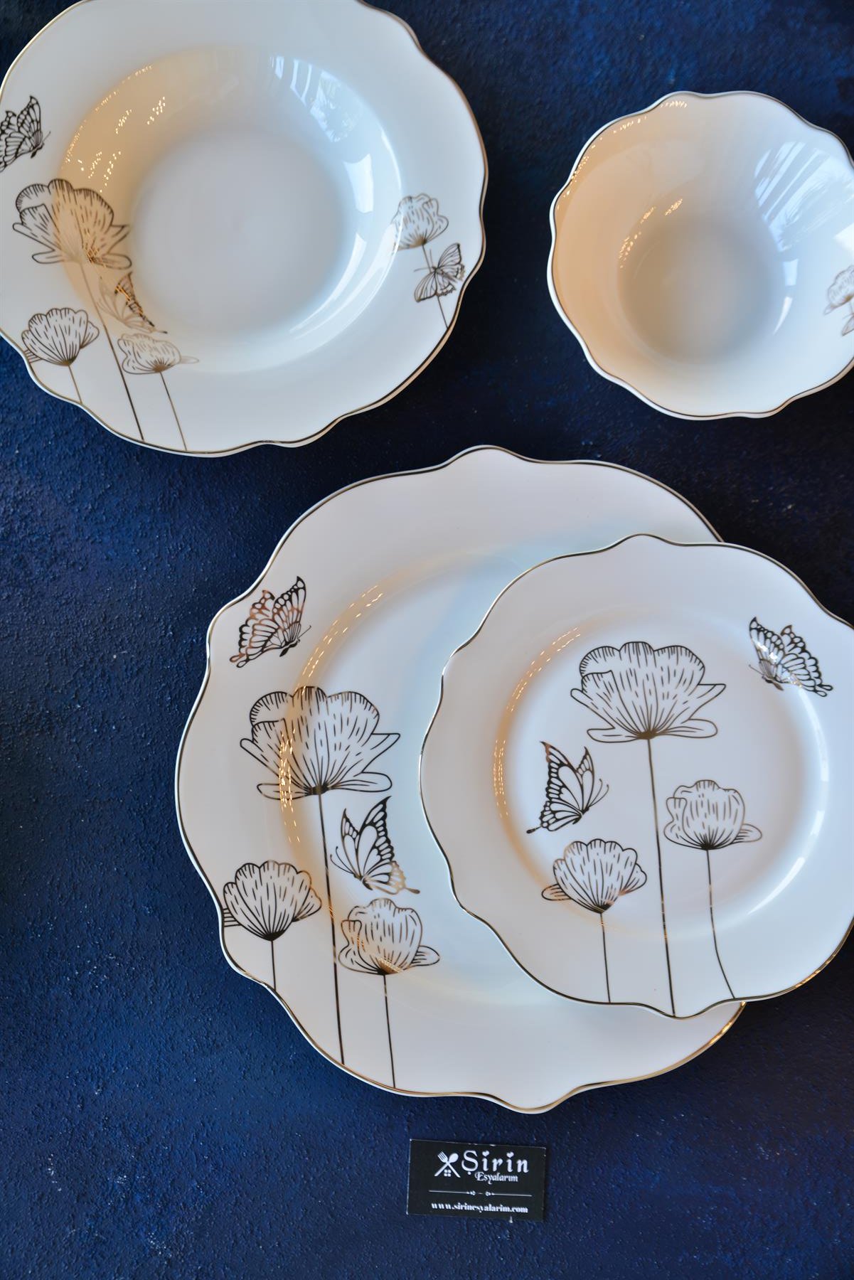 Cammelia 24 Parça 6 Kişilik Bone Porselen Yemek Takımı