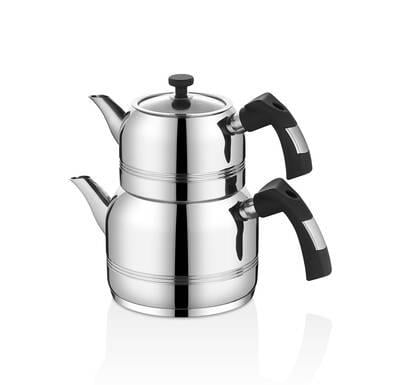 Caracas Bakalit Saplı Çelik Çaydanlık - Orta Boy