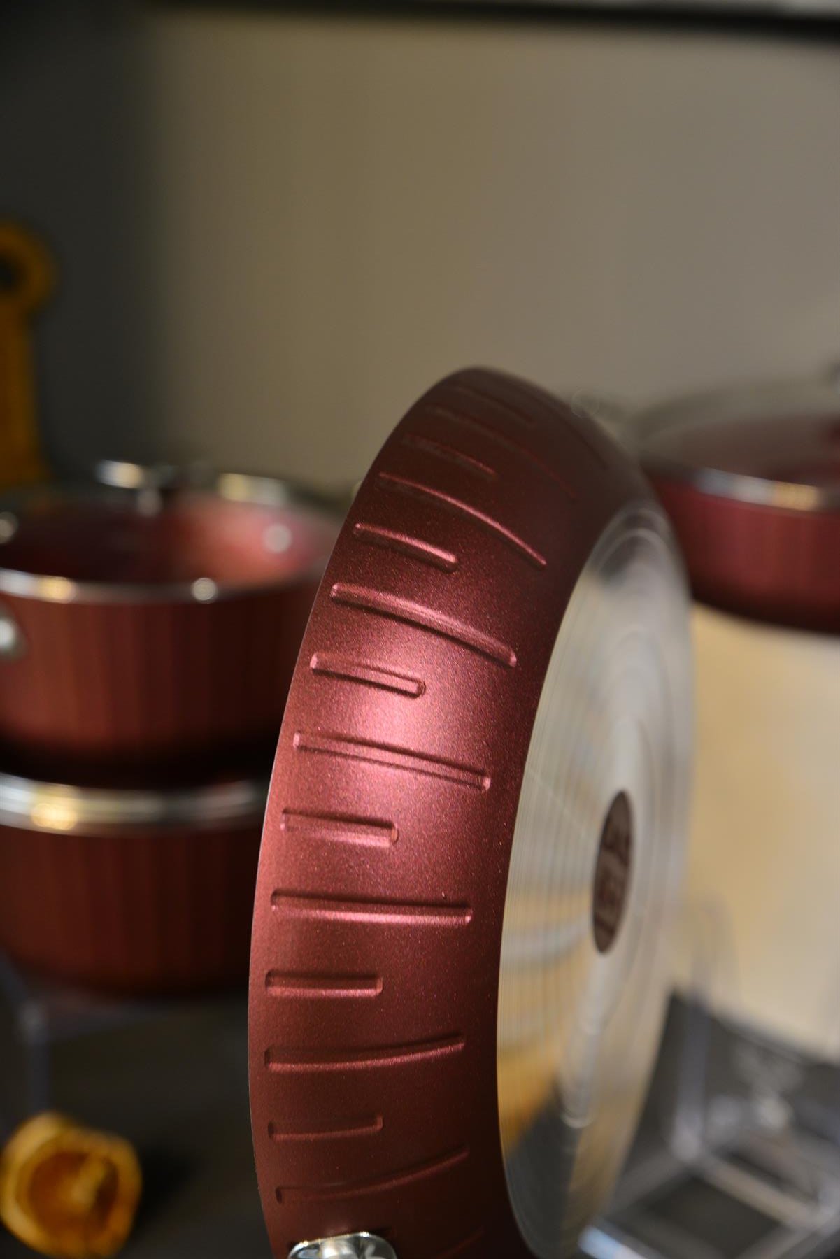 Colonna 7 Parça Granit Tencere Seti Kırmızı