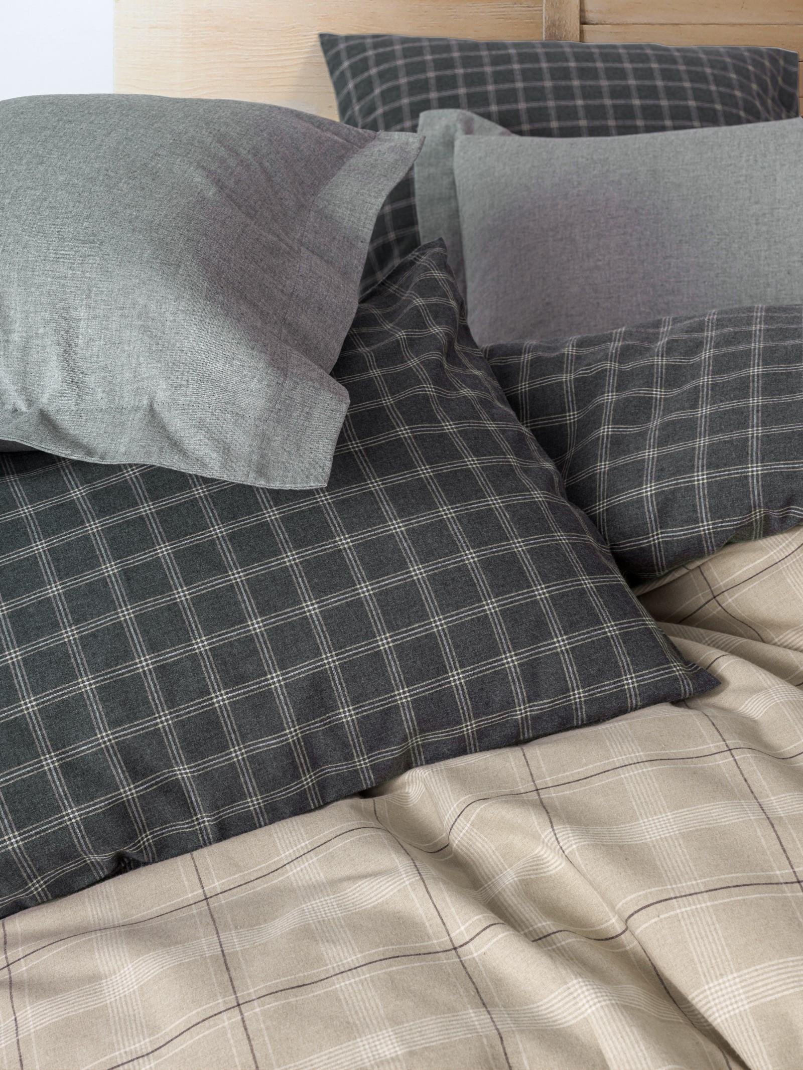 Cotton Box Warm Flanel Çift Kişilik Nevresim Takımı Siiras Gri