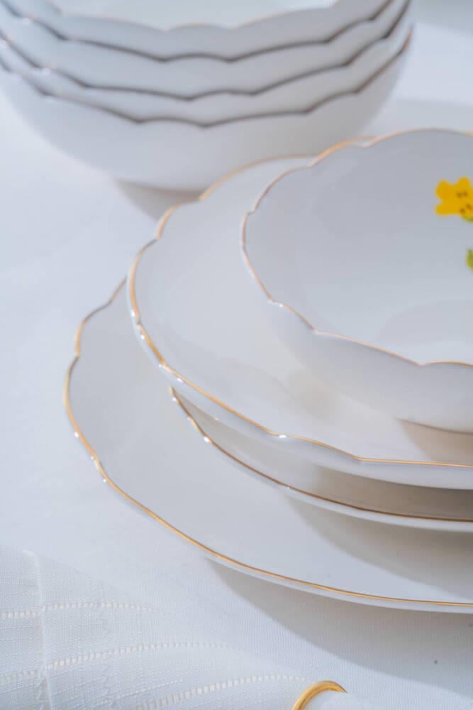 De Santiago 6 Kişilik 24 Parça Porselen Yemek Takımı