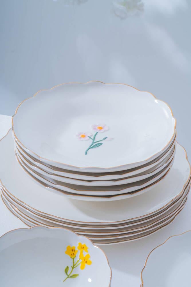 De Santiago 6 Kişilik 24 Parça Porselen Yemek Takımı