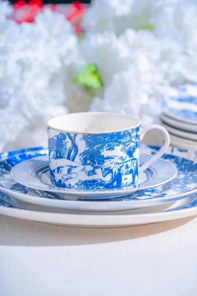 Destinee Porselen 6 Kişilik 19 Parça Pasta Seti