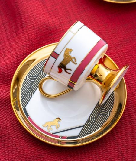 Dolye 6 Kişilik Porselen Türk Kahvesi Fincan Takımı 