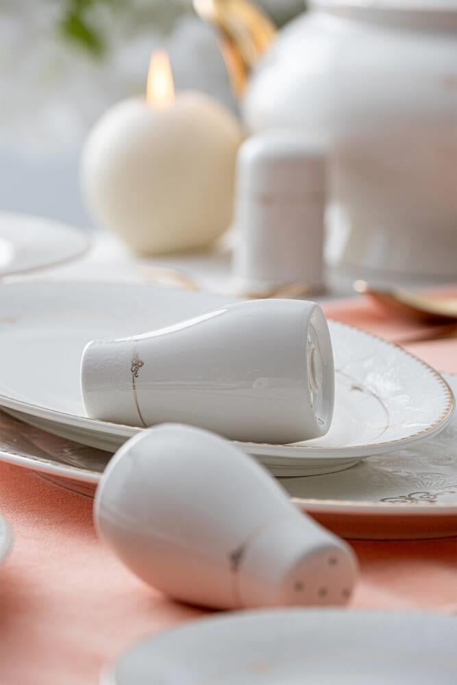 Eleanor 60 Parça 12 Kişilik Gold Porselen Yemek Takımı