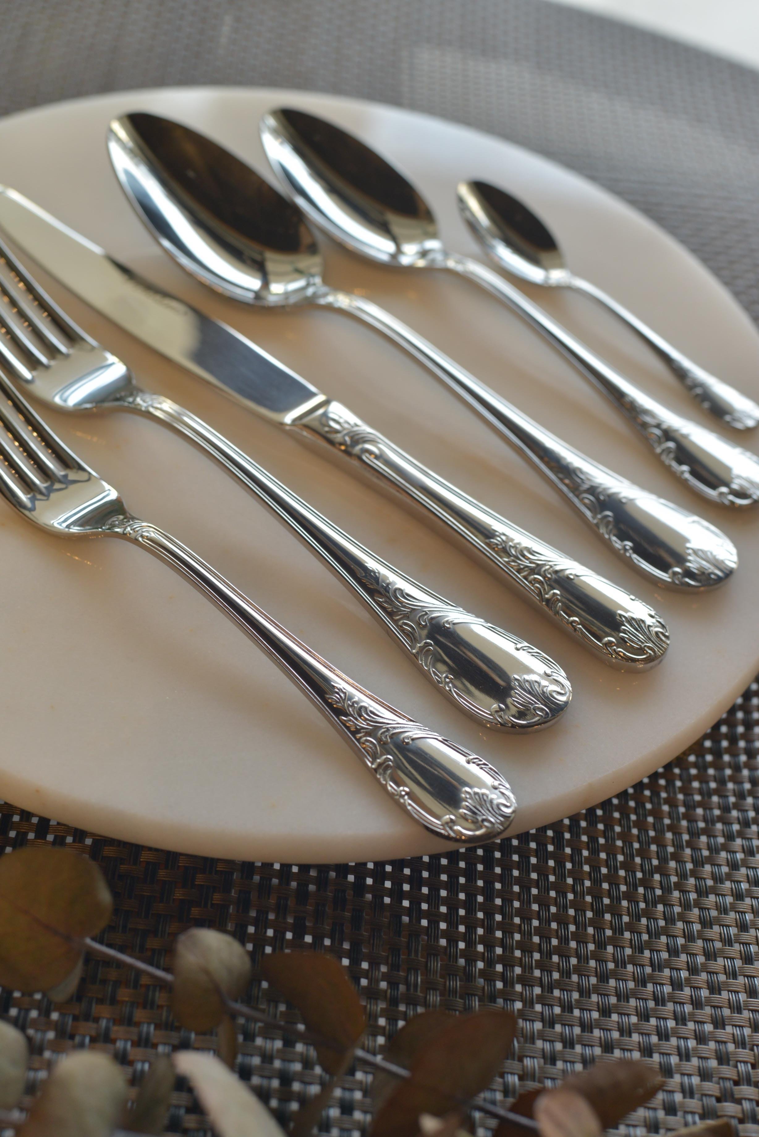 Ferre 12 Kişilik 72 Parça 18/10 Paslanmaz Çelik Çatal Kaşık Takımı