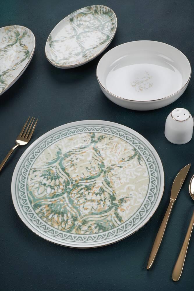 Henri 12 Kişilik 46 Parça Porselen Yemek Takımı