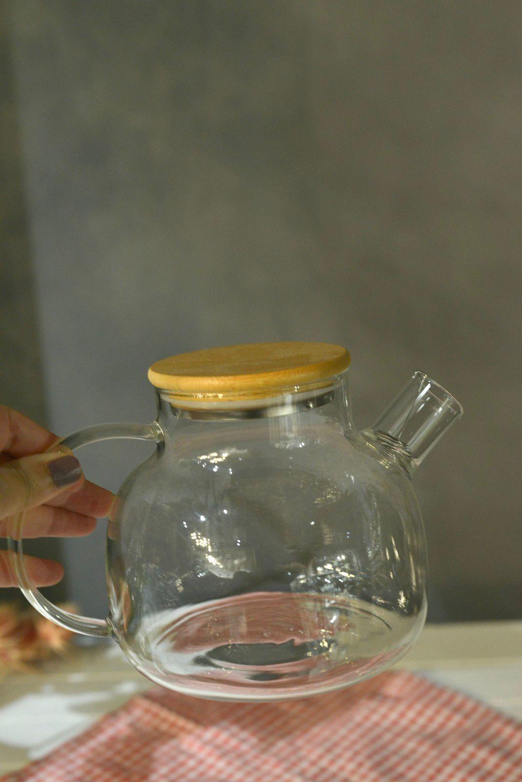 Herbal 1200 ML Borosilikat Cam Demlik