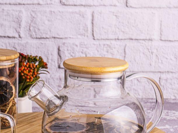 Herbal 1200 ML Borosilikat Cam Demlik