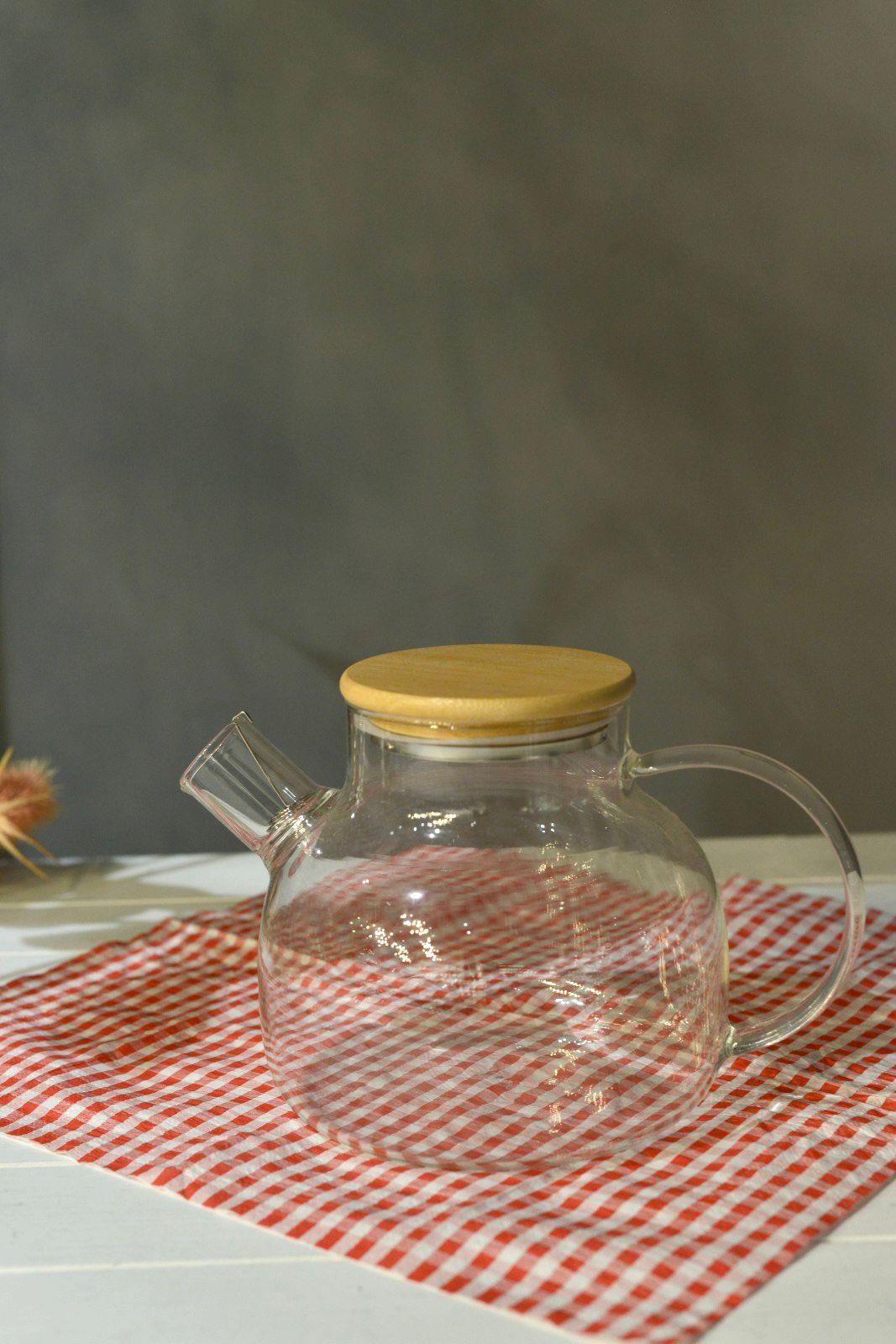 Herbal 1200 ML Borosilikat Cam Demlik