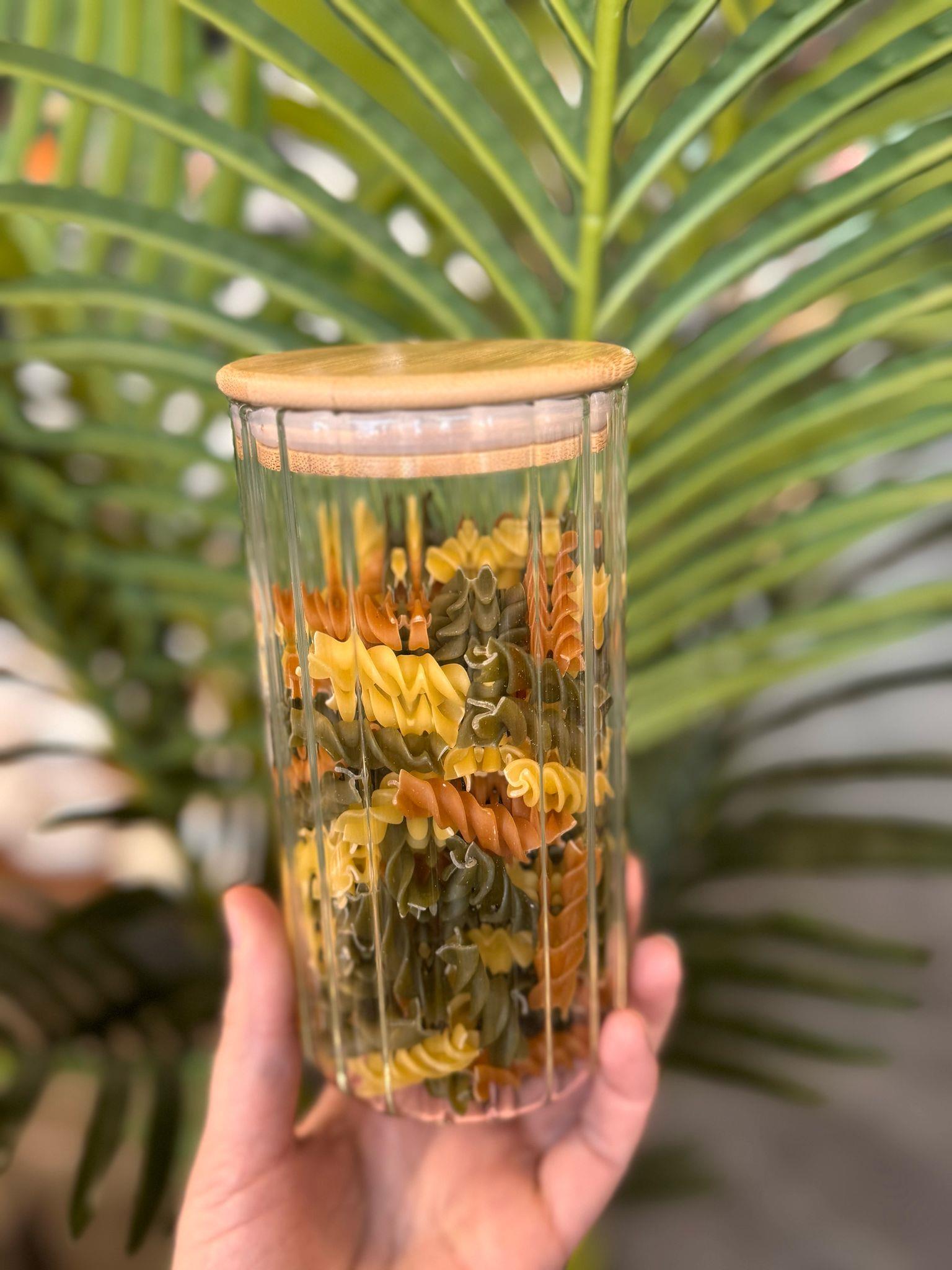 Jack Bambu Kapaklı Cam Kavanoz - 600 ml