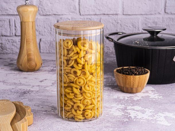Jack Bambu Kapaklı Cam Kavanoz - 900 ml