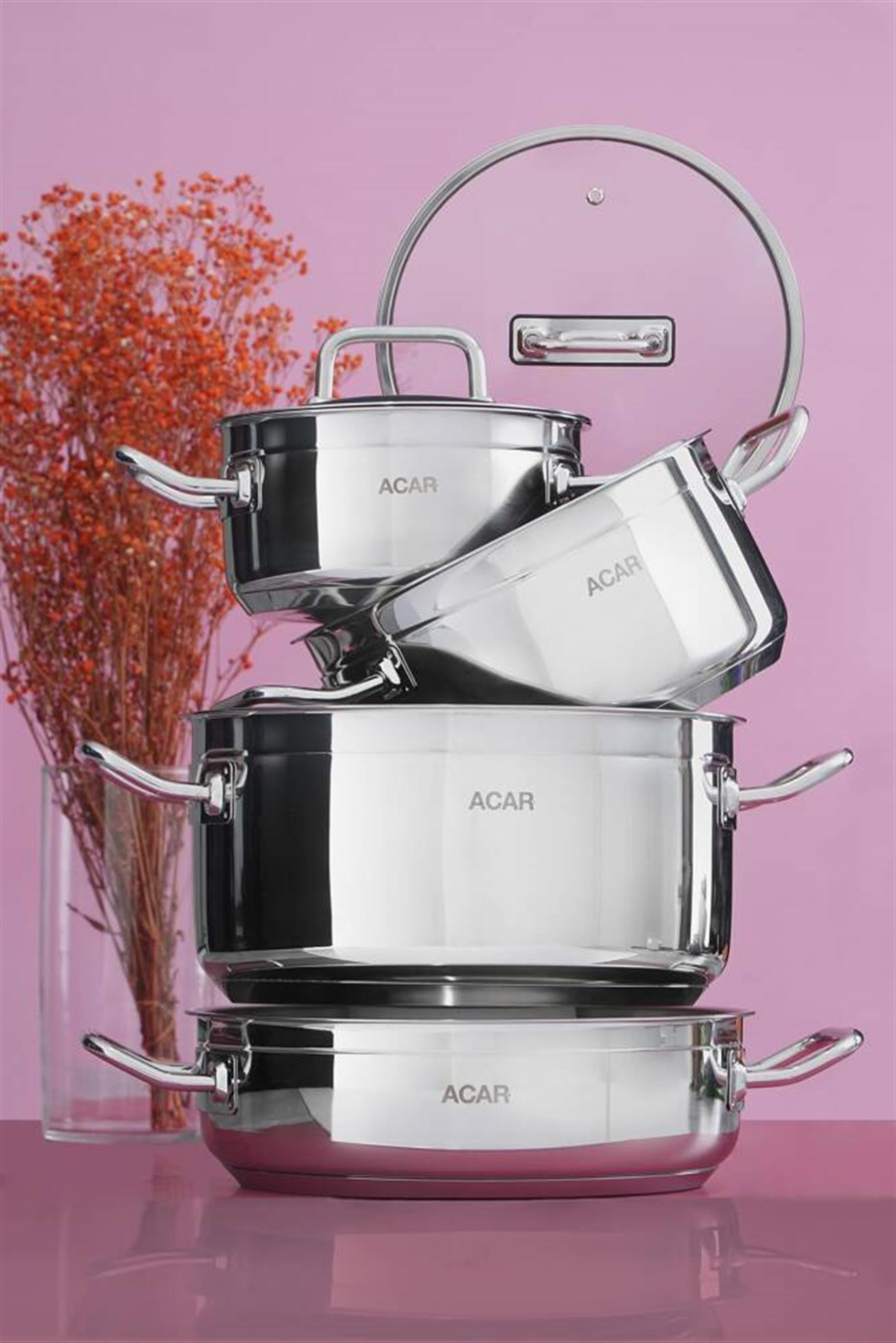 Karat Merkür 8 Parça Paslanmaz Çelik Tencere Seti