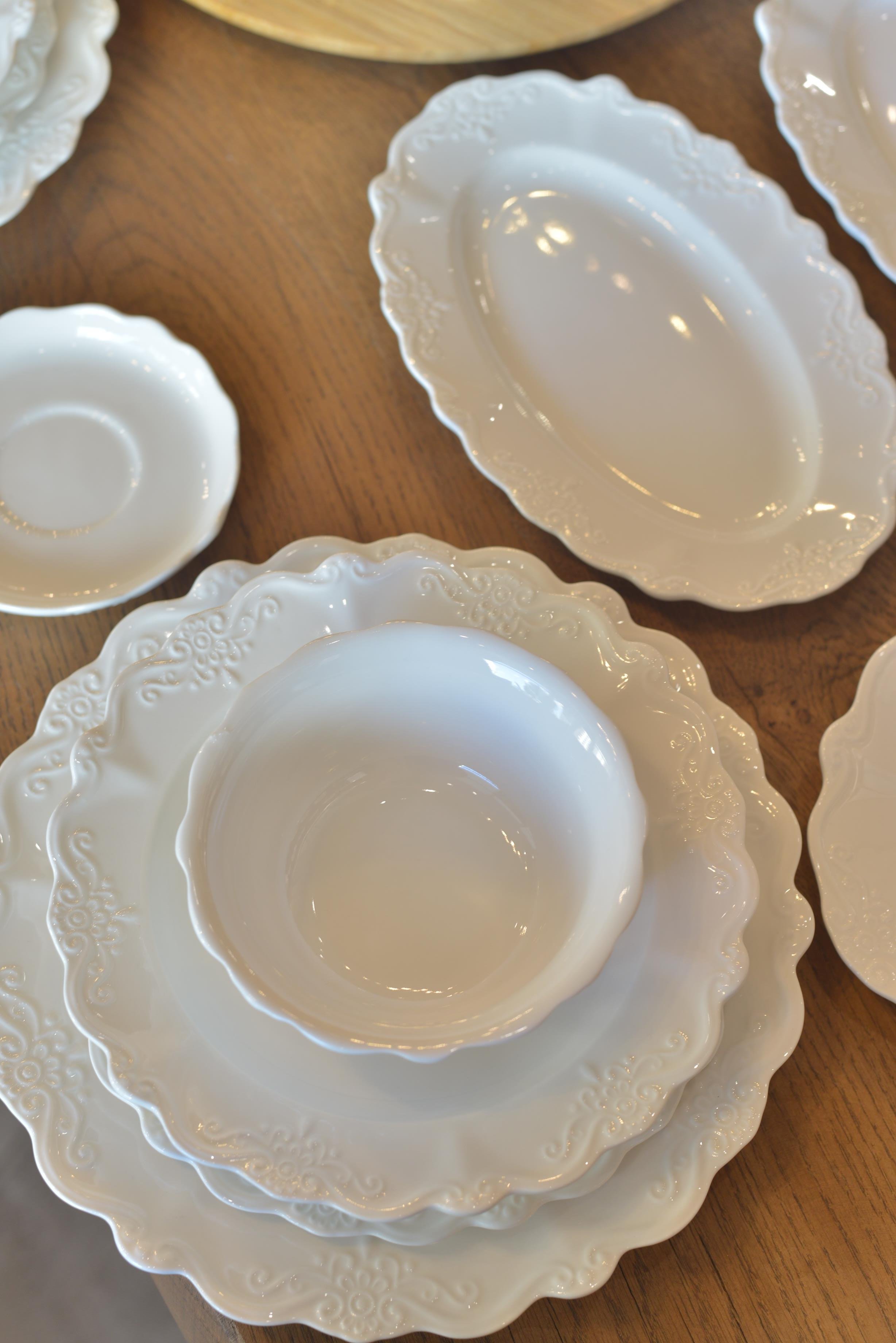 King 6 Kişilik 55 Parça Porselen Yemek Takımı