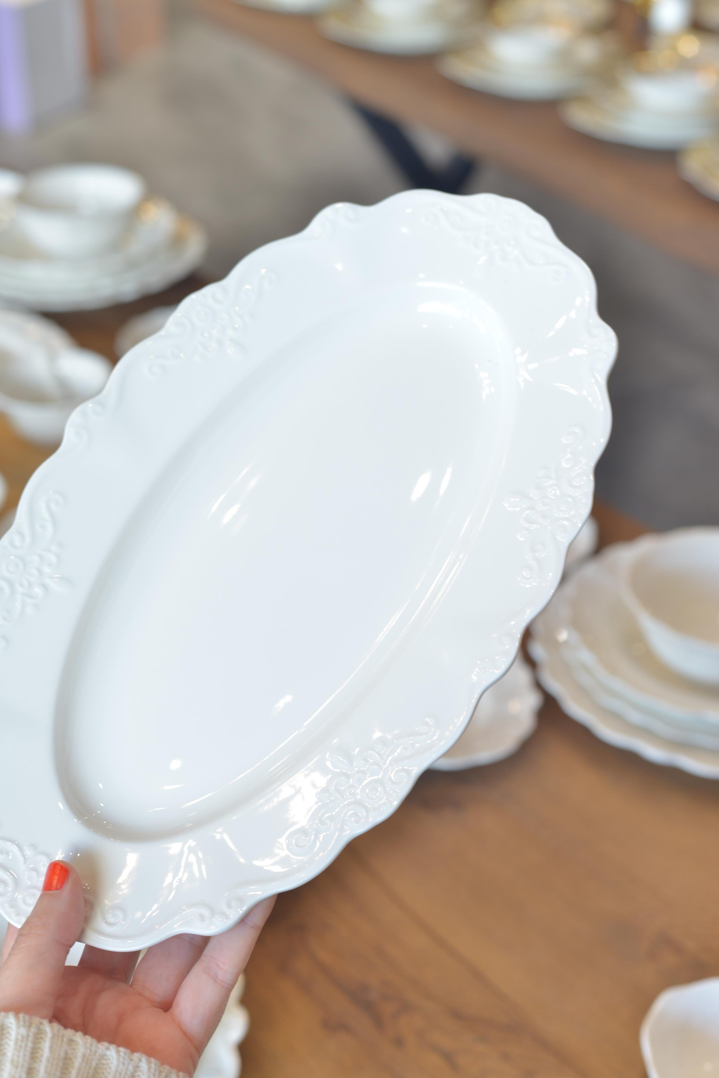 King 6 Kişilik 55 Parça Porselen Yemek Takımı