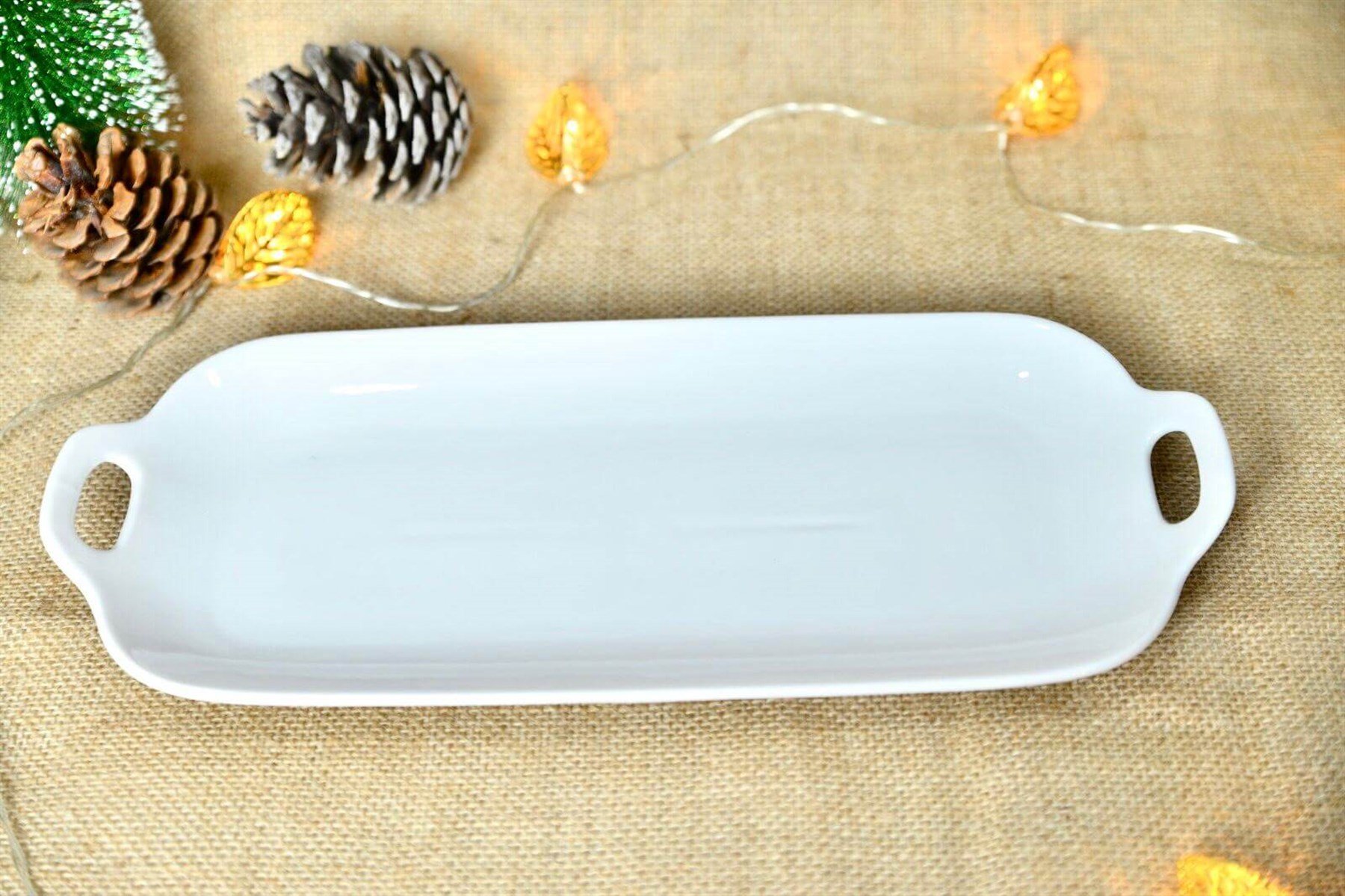 Kulplu Porselen Tabak 36cm