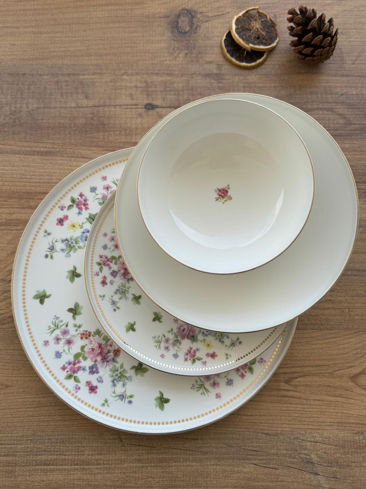 La Plata 6 Kişilik 24 Parça Porselen Yemek Takımı