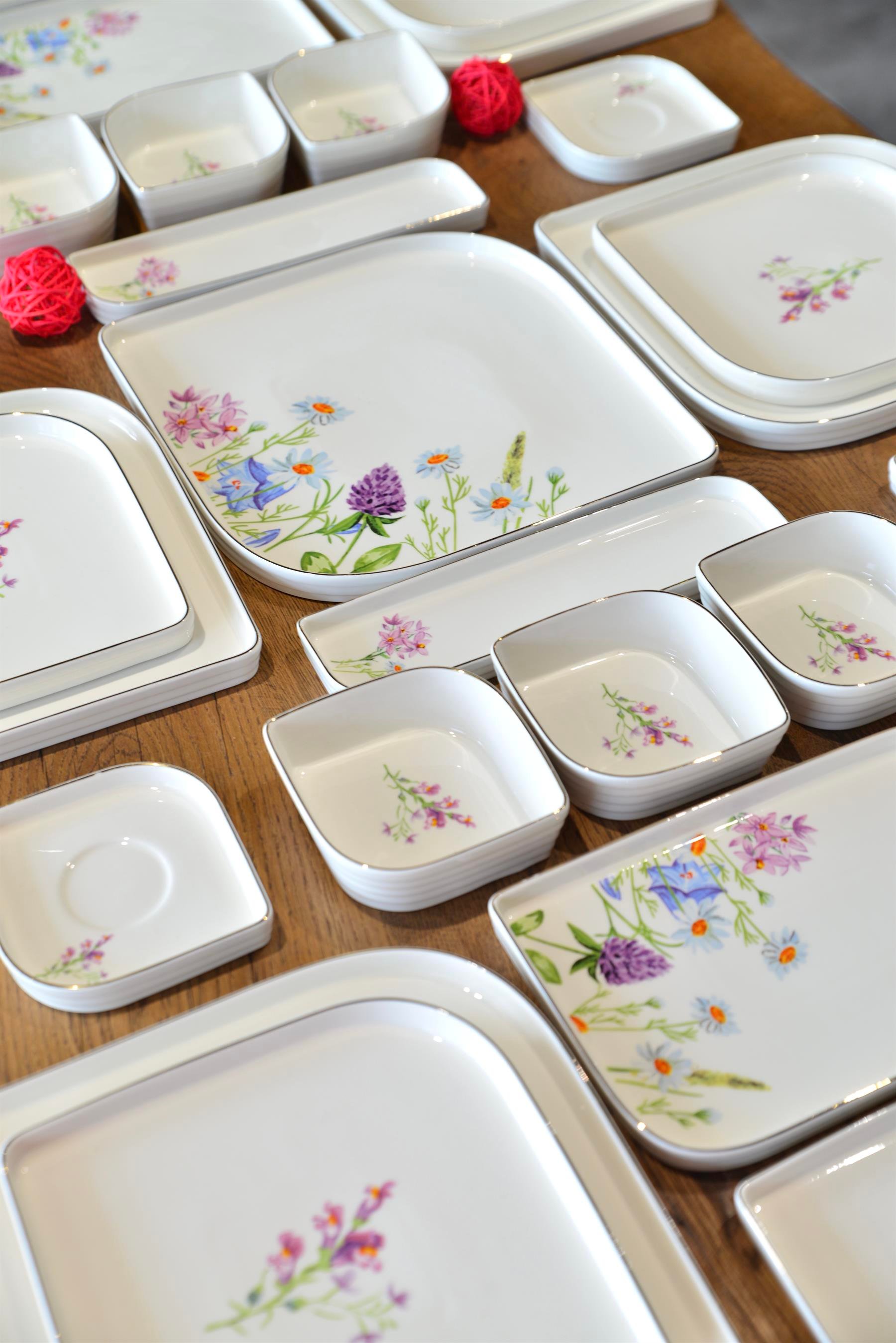 Lilian Bahar 46 Parça Porselen Kahvaltı Takımı