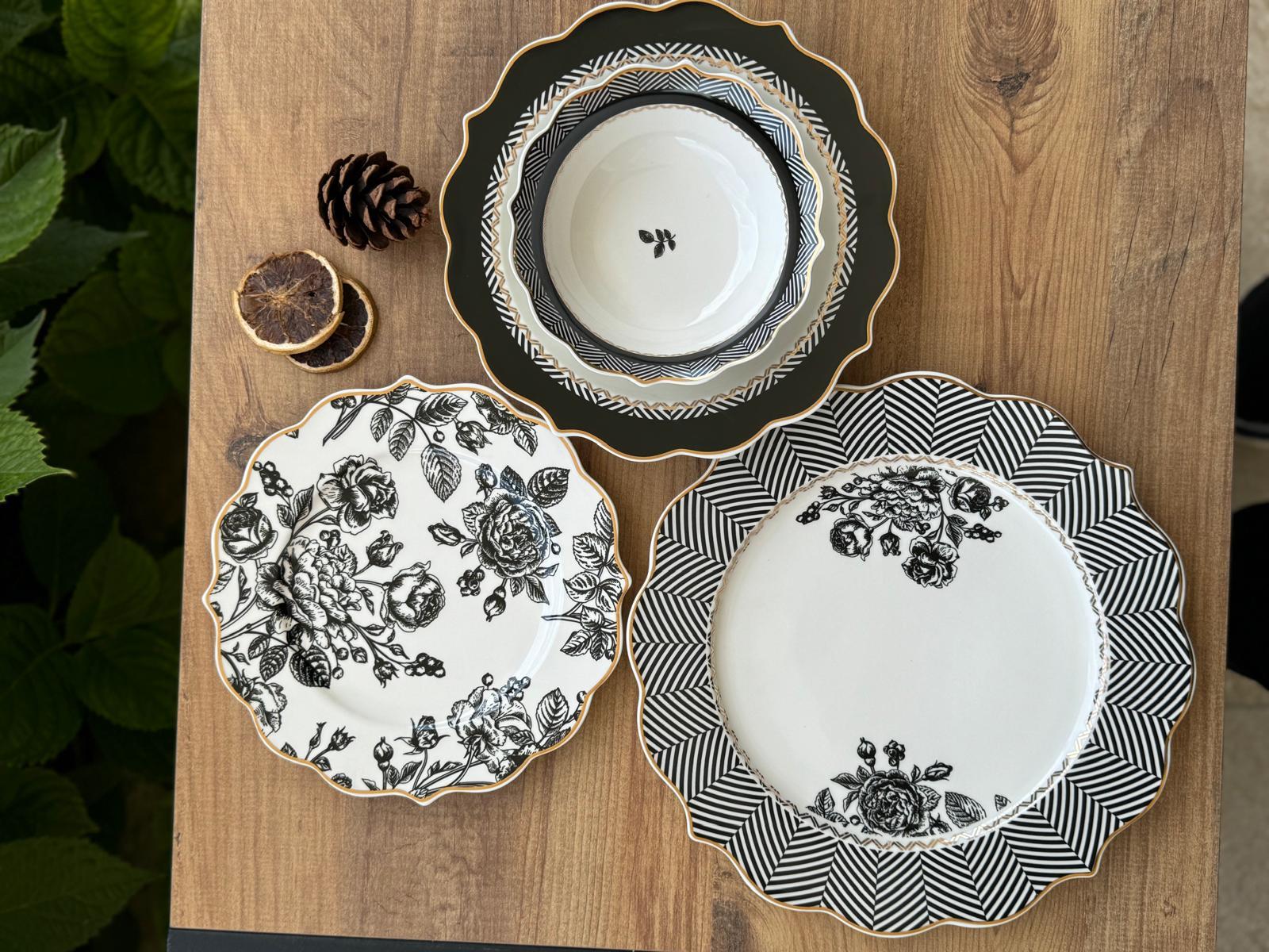 Lona 6 Kişilik 24 Parça Porselen Yemek Takımı