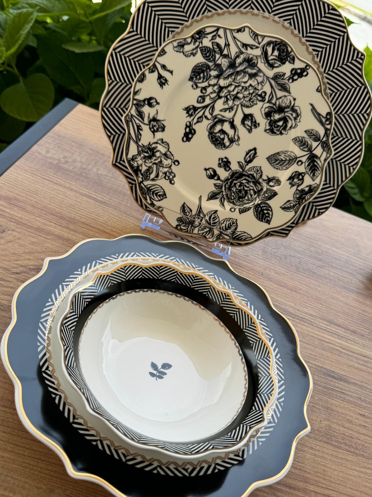 Lona 6 Kişilik 24 Parça Porselen Yemek Takımı