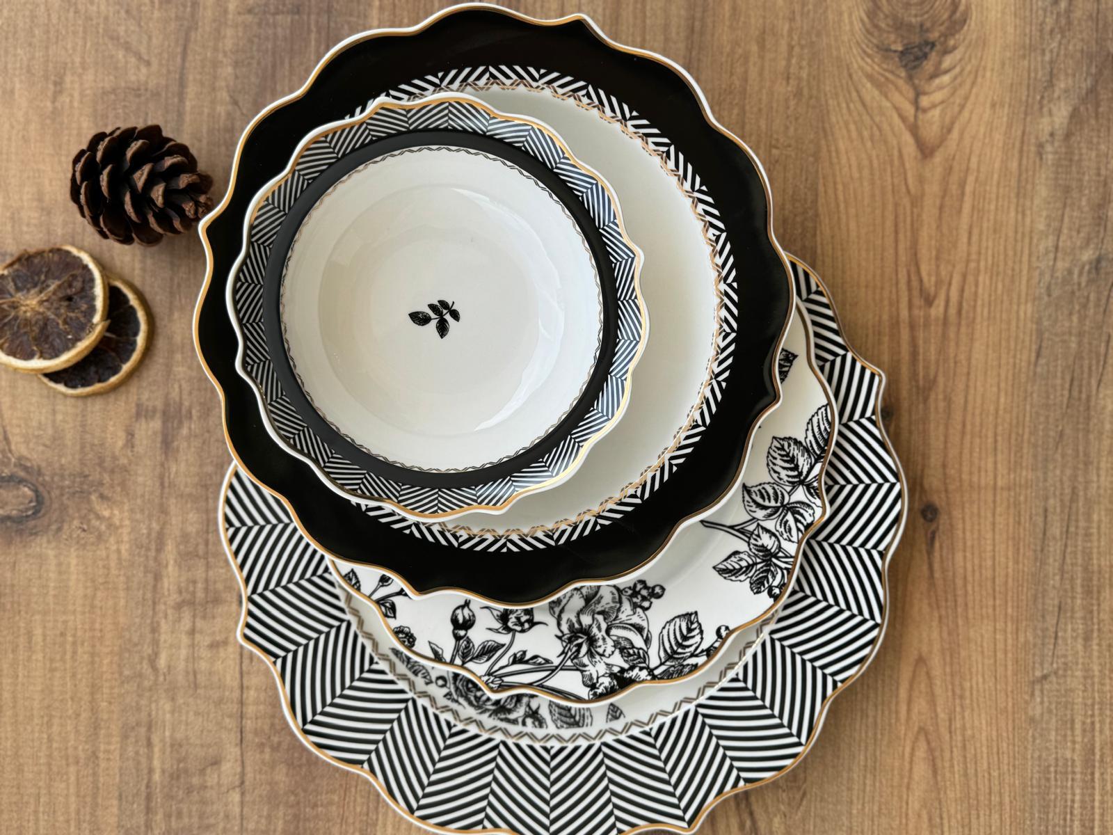 Lona 6 Kişilik 24 Parça Porselen Yemek Takımı