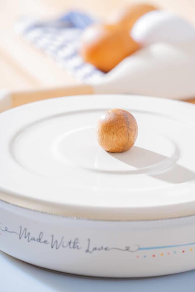 Made With Love Emaye Kapaklı Sahan - 20 cm