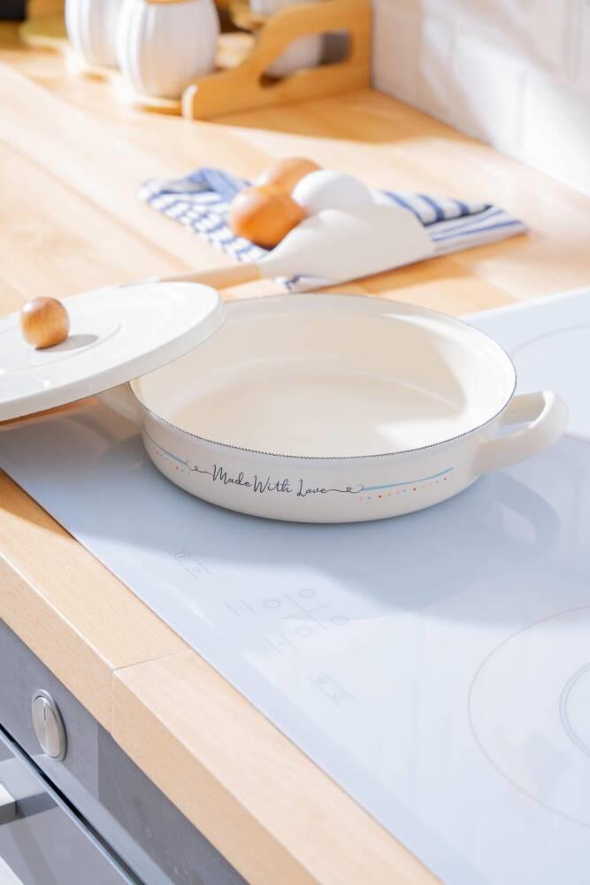 Made With Love Emaye Kapaklı Sahan - 20 cm