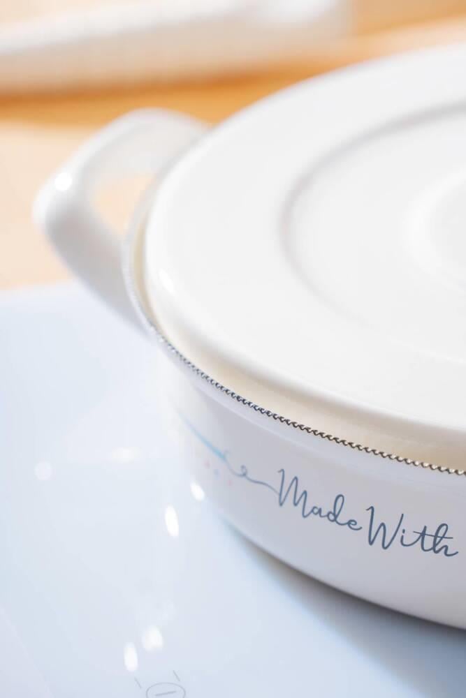 Made With Love Emaye Kapaklı Sahan - 20 cm