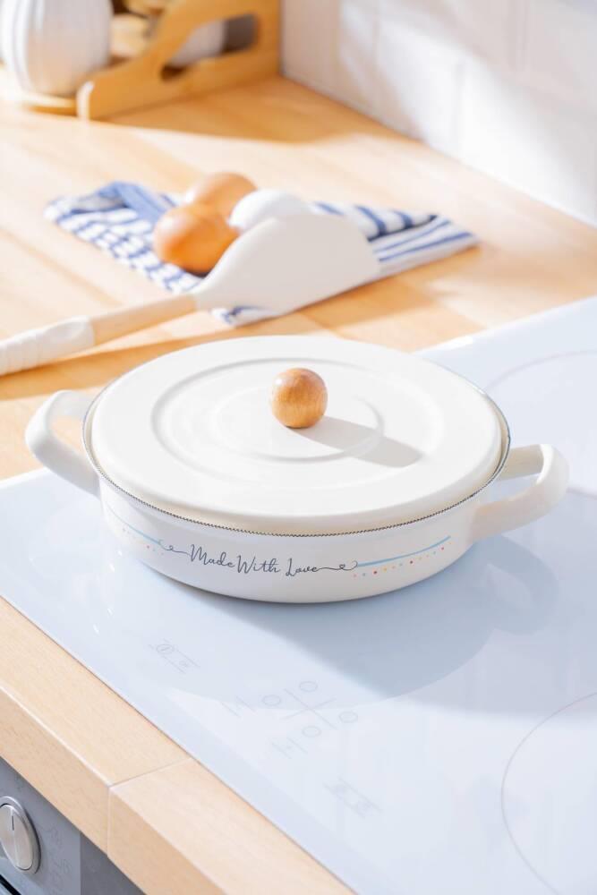 Made With Love Emaye Kapaklı Sahan - 20 cm