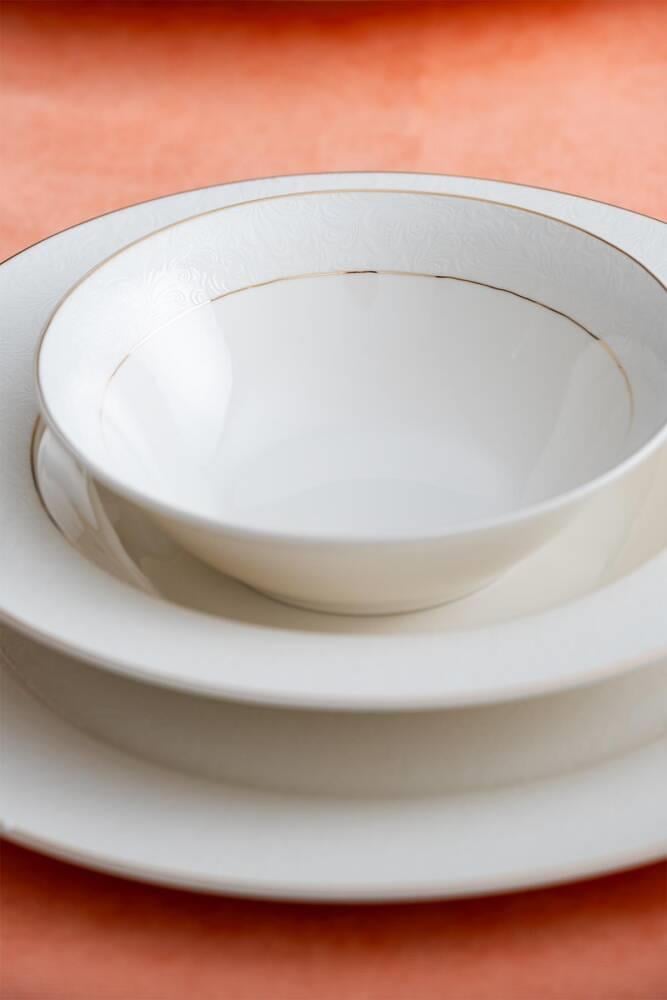 Melinie 60 Parça 12 Kişilik Gold Porselen Yemek Takımı