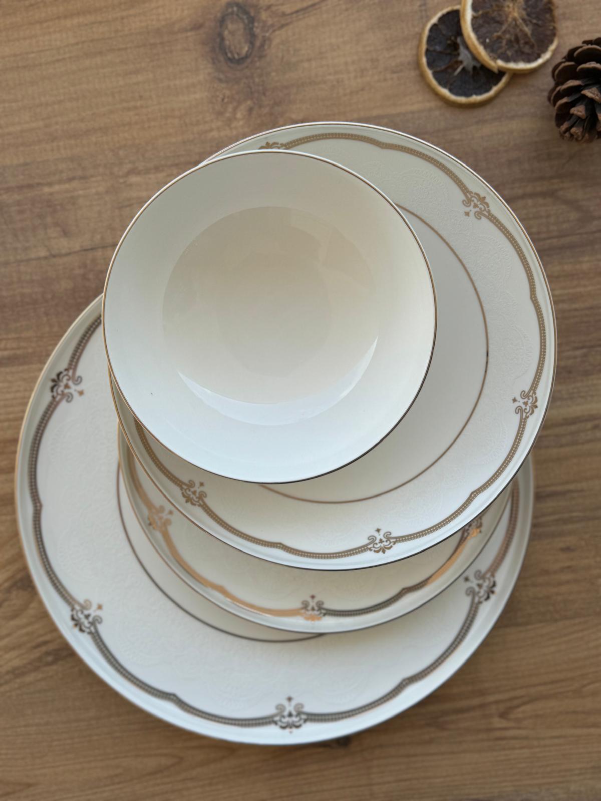 Mendoza 6 Kişilik 24 Parça Porselen Yemek Takımı