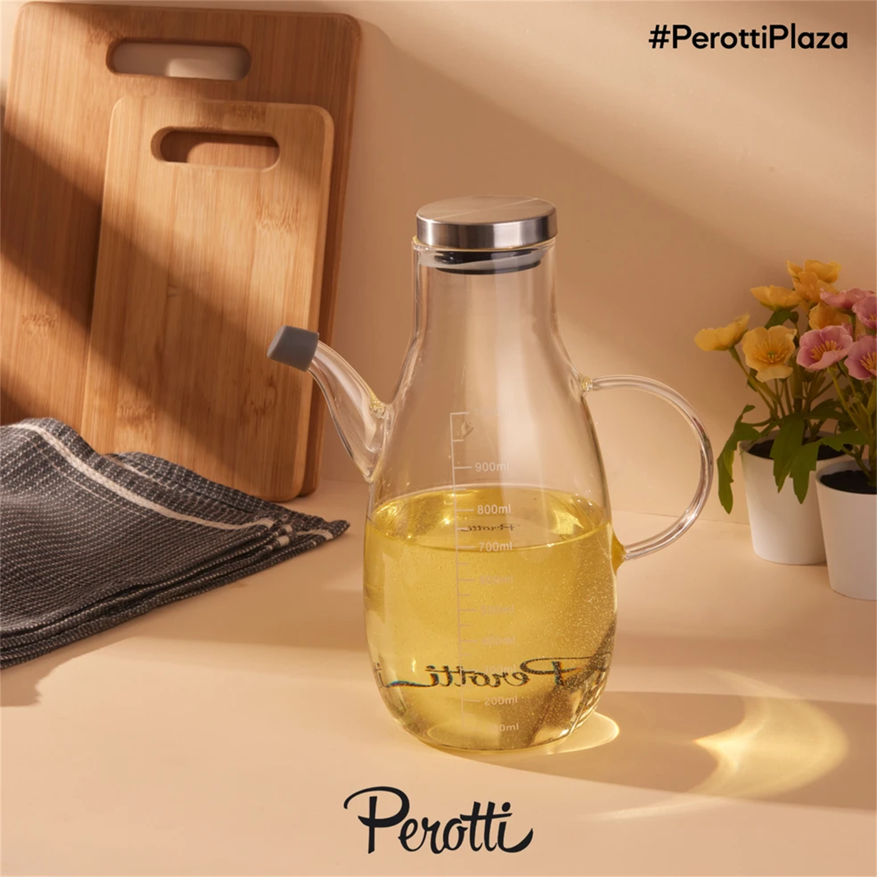 Mila 1000 ML Borosilikat Cam Yağlık