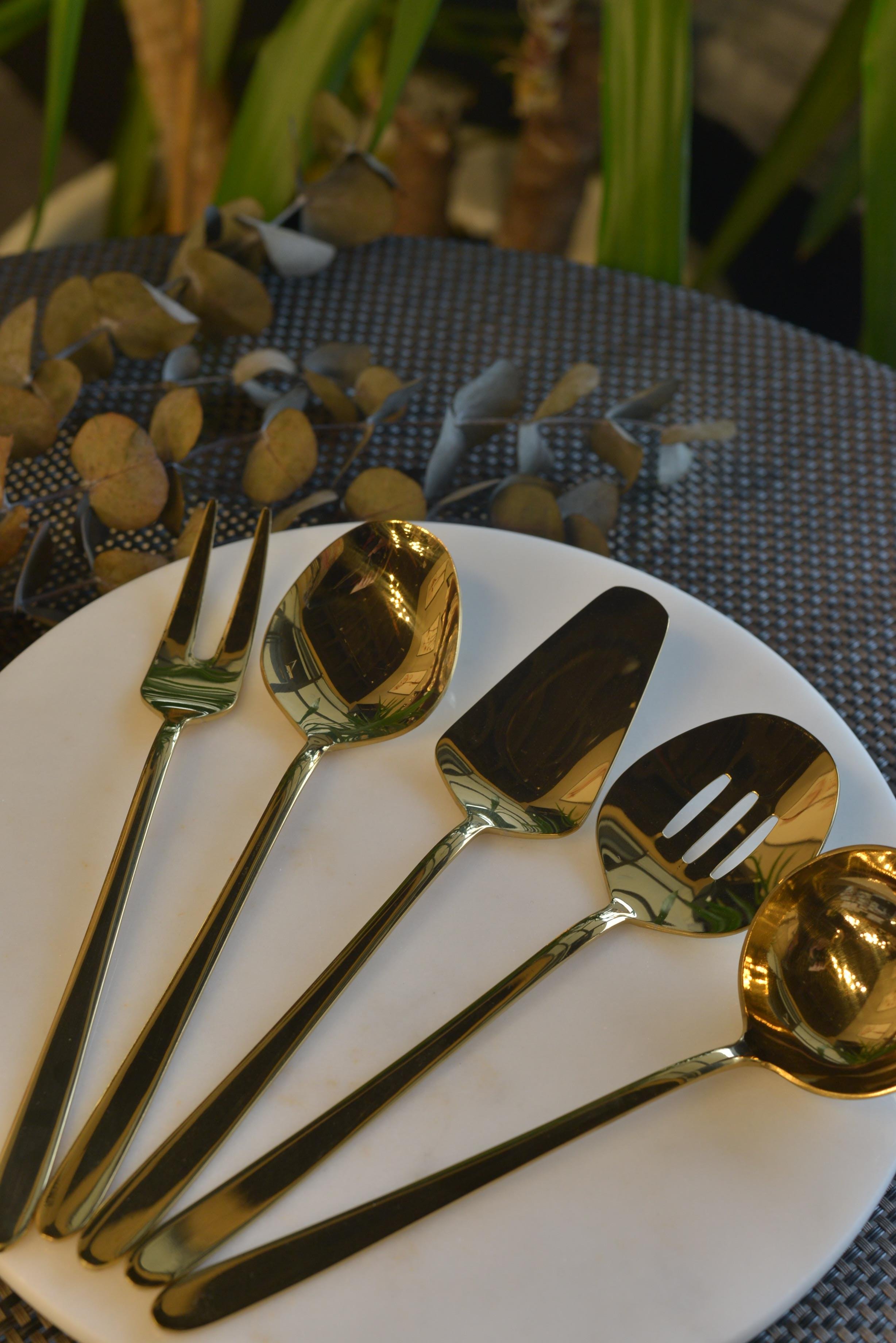 Milano Gold 5 Parça 18/10 Paslanmaz Çelik Sos & Kepçe Seti