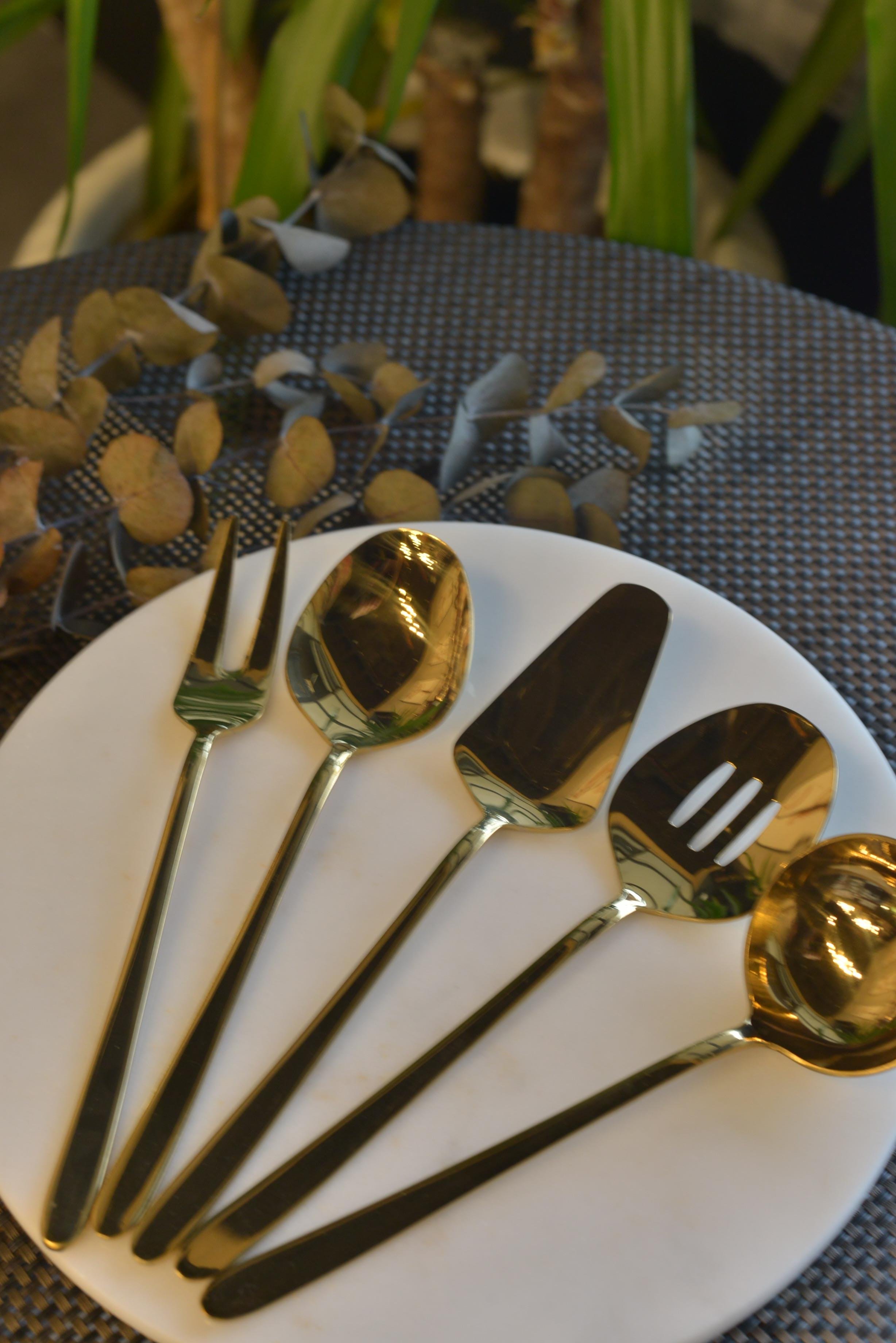 Milano Gold 5 Parça 18/10 Paslanmaz Çelik Sos & Kepçe Seti