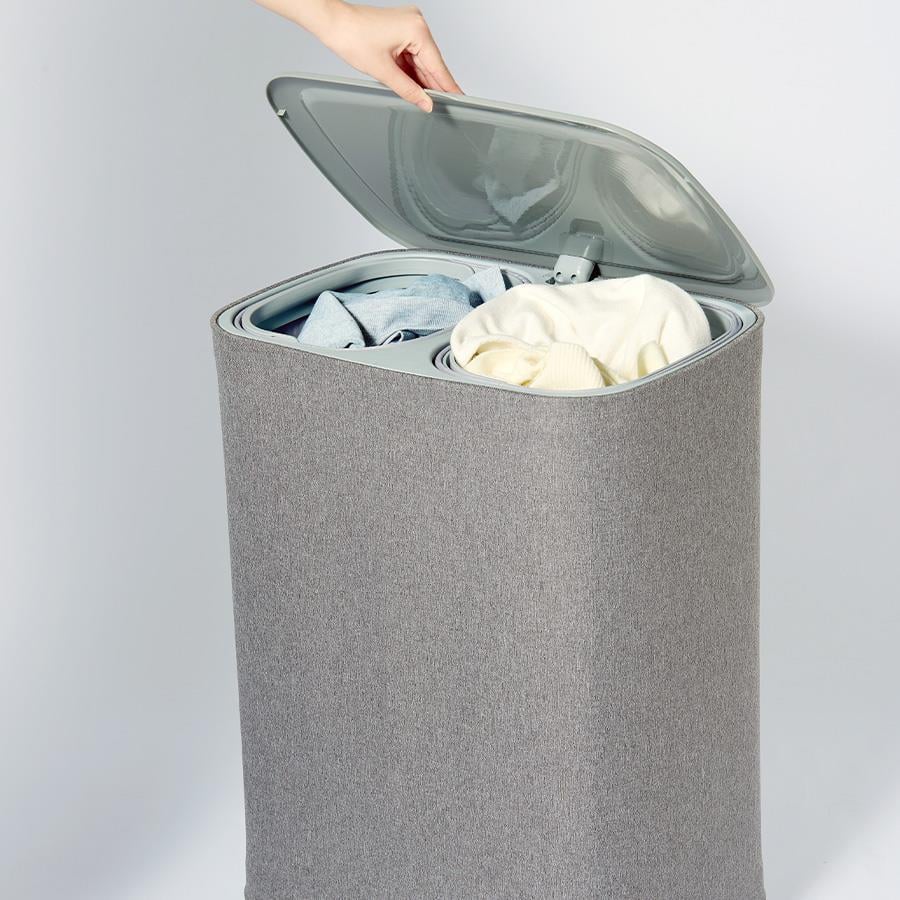 New Garb 50 Lt Çift Bölmeli Çamaşır Sepeti