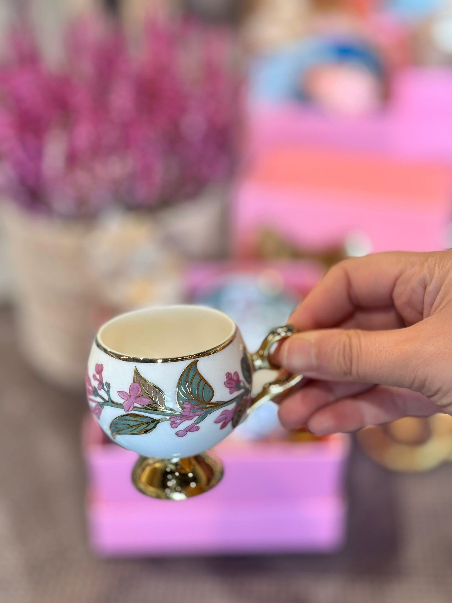 Öğretmenler Günü Özel 2 Kişilik Porselen Kahve Fincanı Takımı - 90 ml