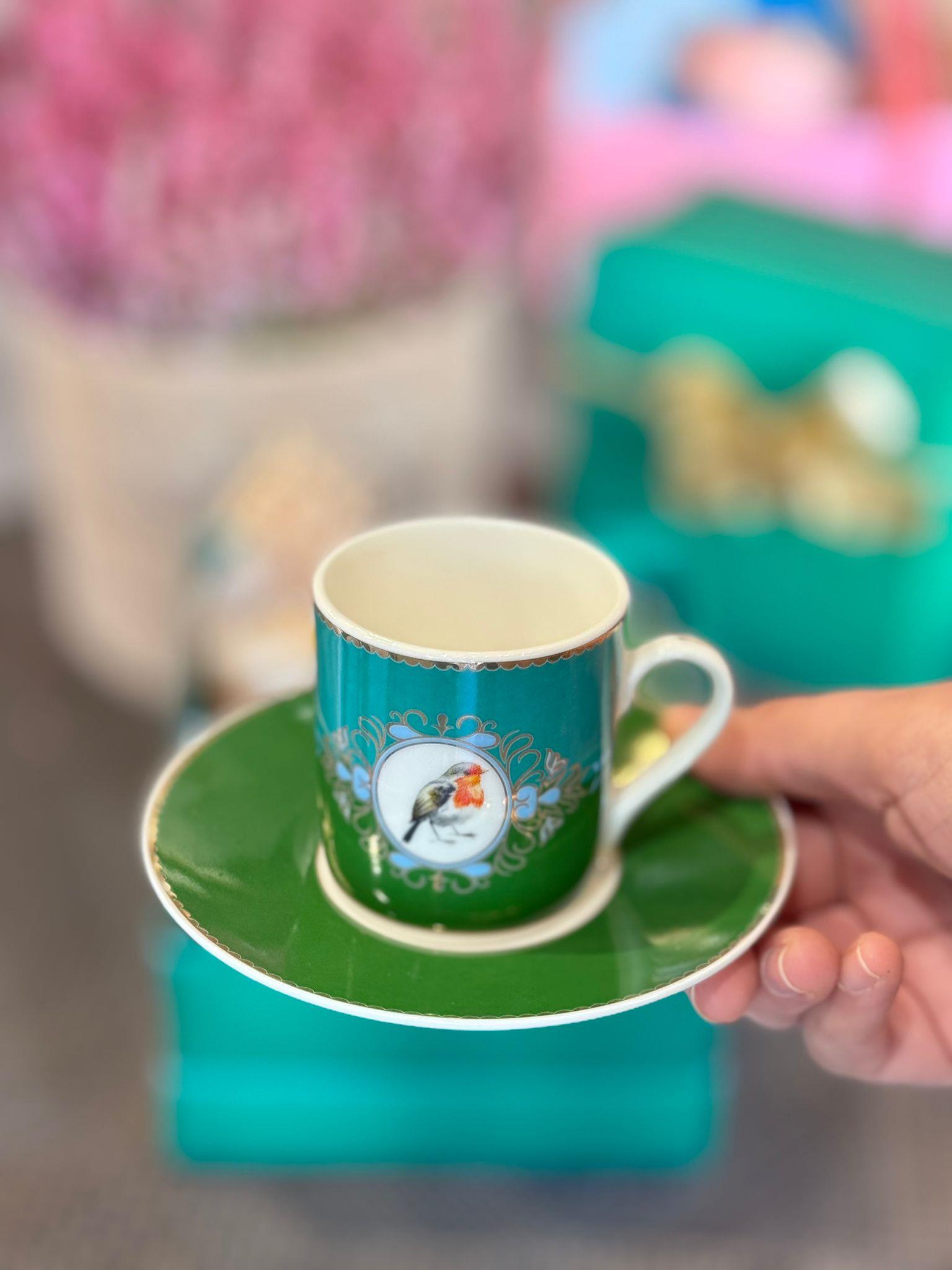 Öğretmenler Günü Özel 2 Kişilik Porselen Kahve Fincanı Takımı - 90 ml