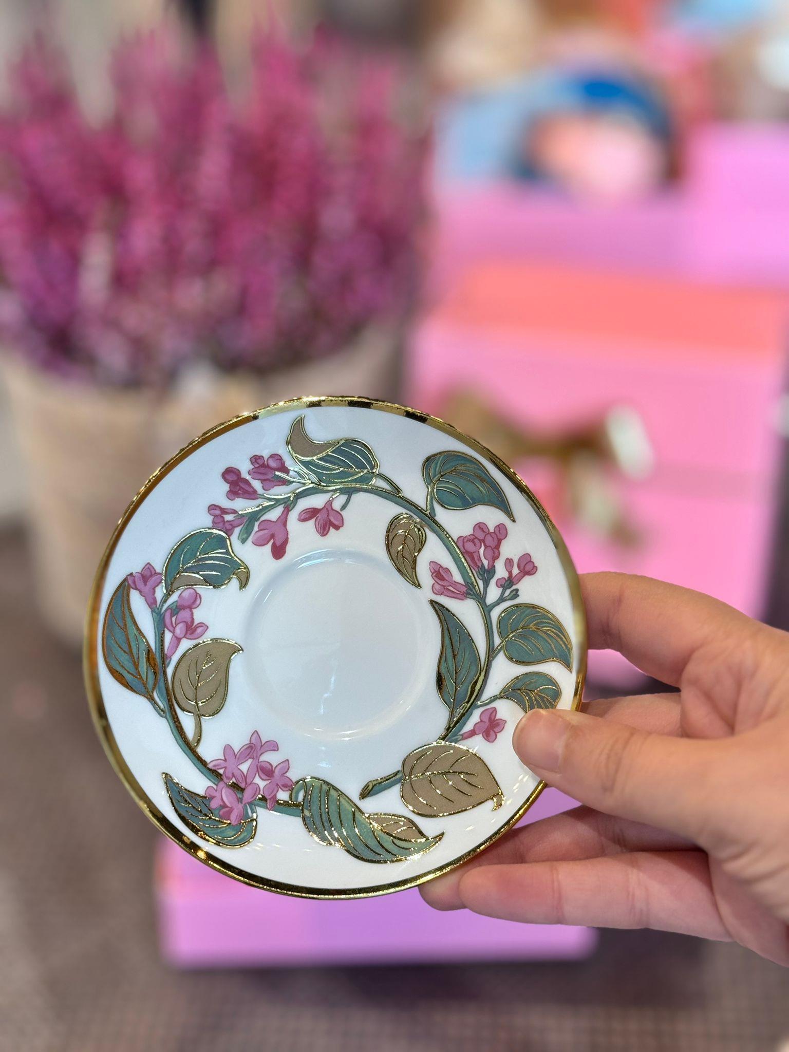 Öğretmenler Günü Özel 2 Kişilik Porselen Kahve Fincanı Takımı - 90 ml