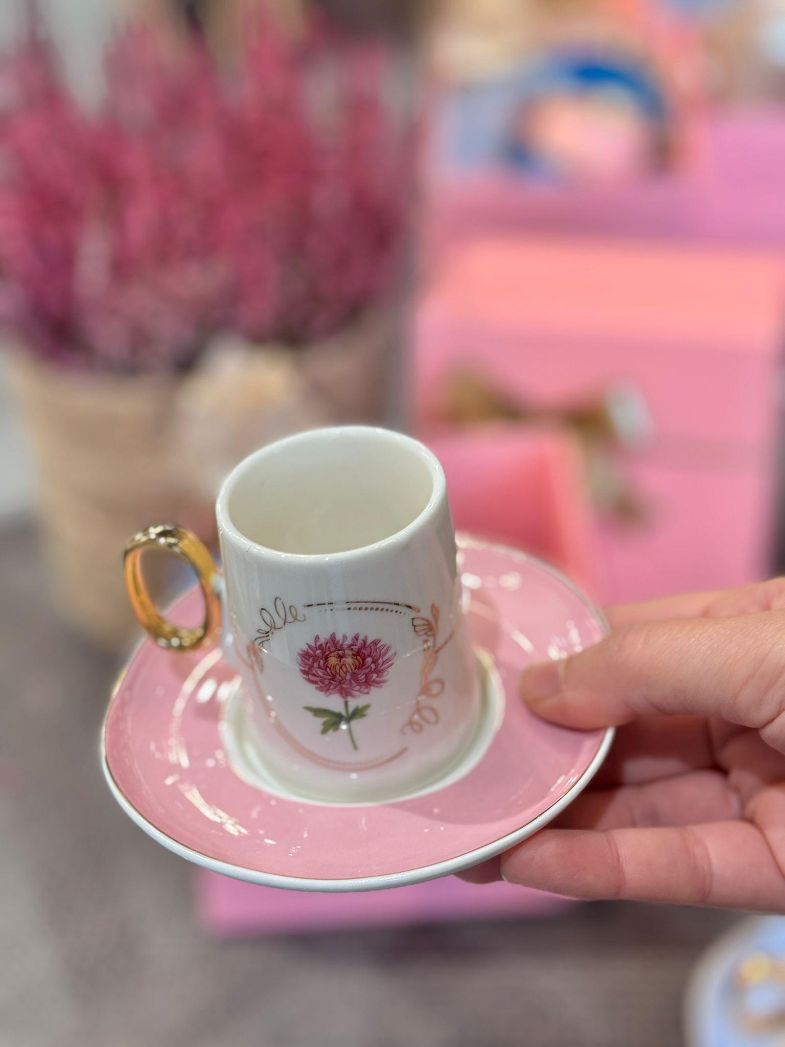 Öğretmenler Günü Özel 2 Kişilik Porselen Kahve Fincanı Takımı - 80 ml