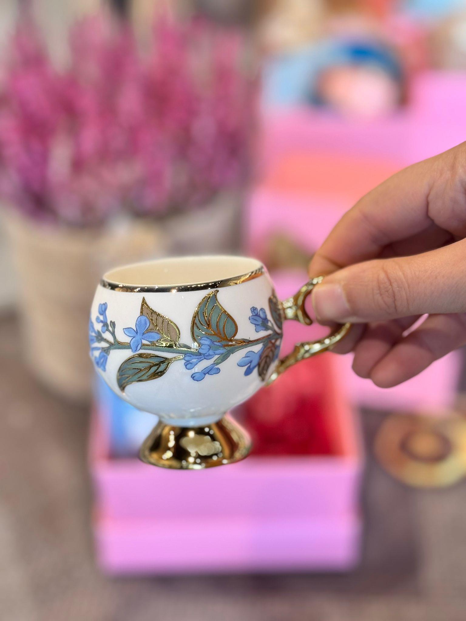 Öğretmenler Günü Özel 2 Kişilik Porselen Kahve Fincanı Takımı - 90 ml