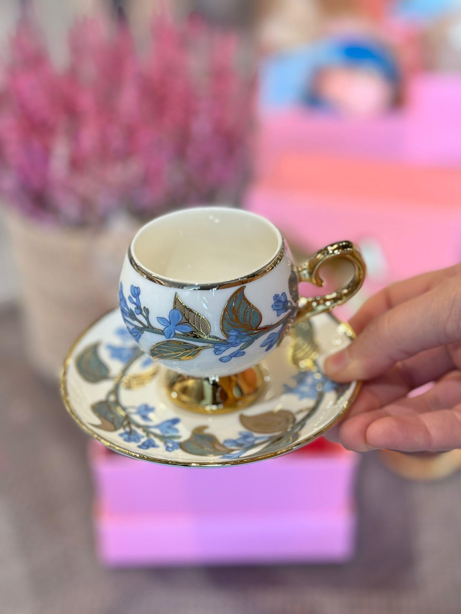 Öğretmenler Günü Özel 2 Kişilik Porselen Kahve Fincanı Takımı - 90 ml