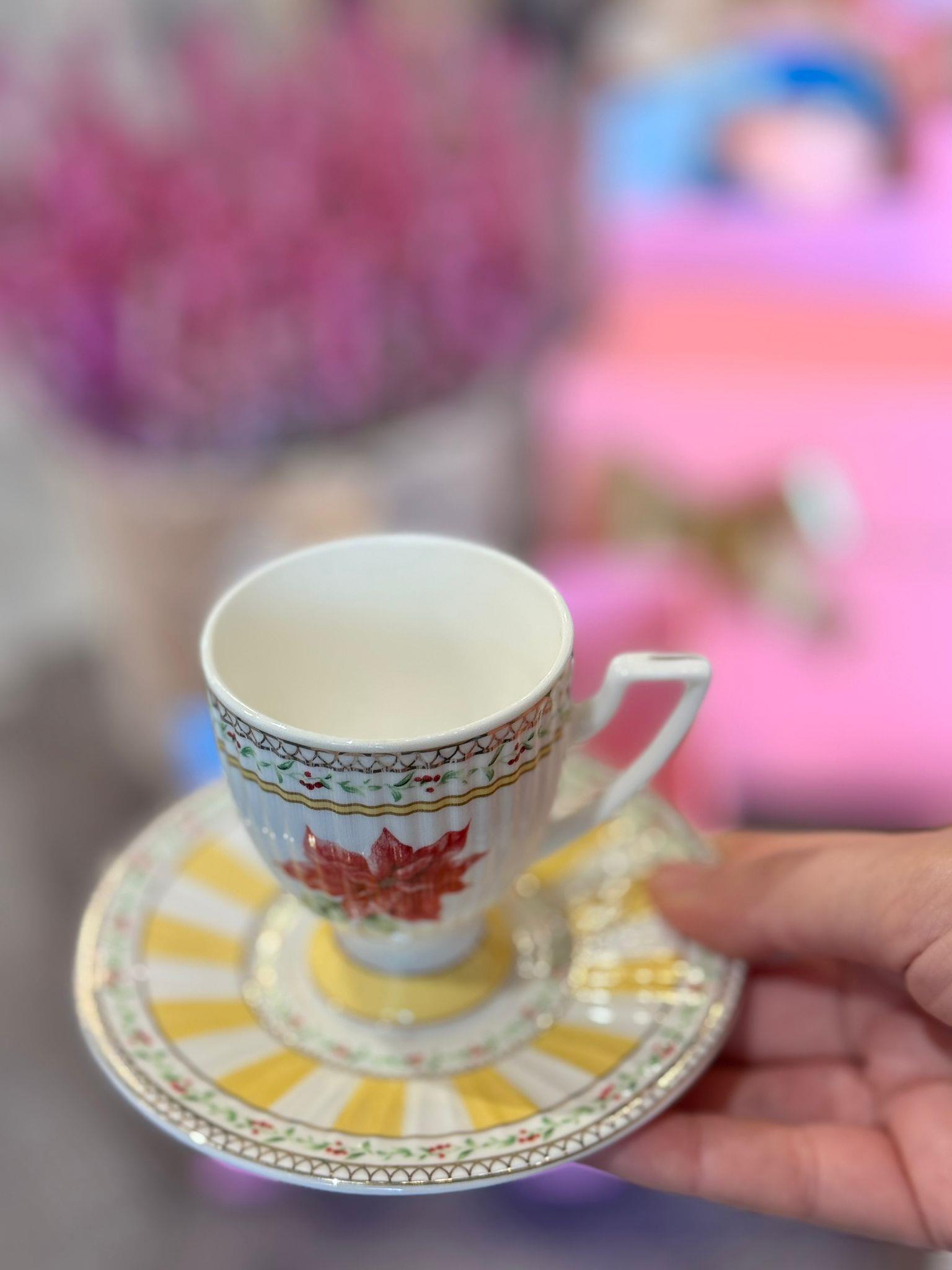 Öğretmenler Günü Özel 2 Kişilik Porselen Kahve Fincanı Takımı - 90 ml