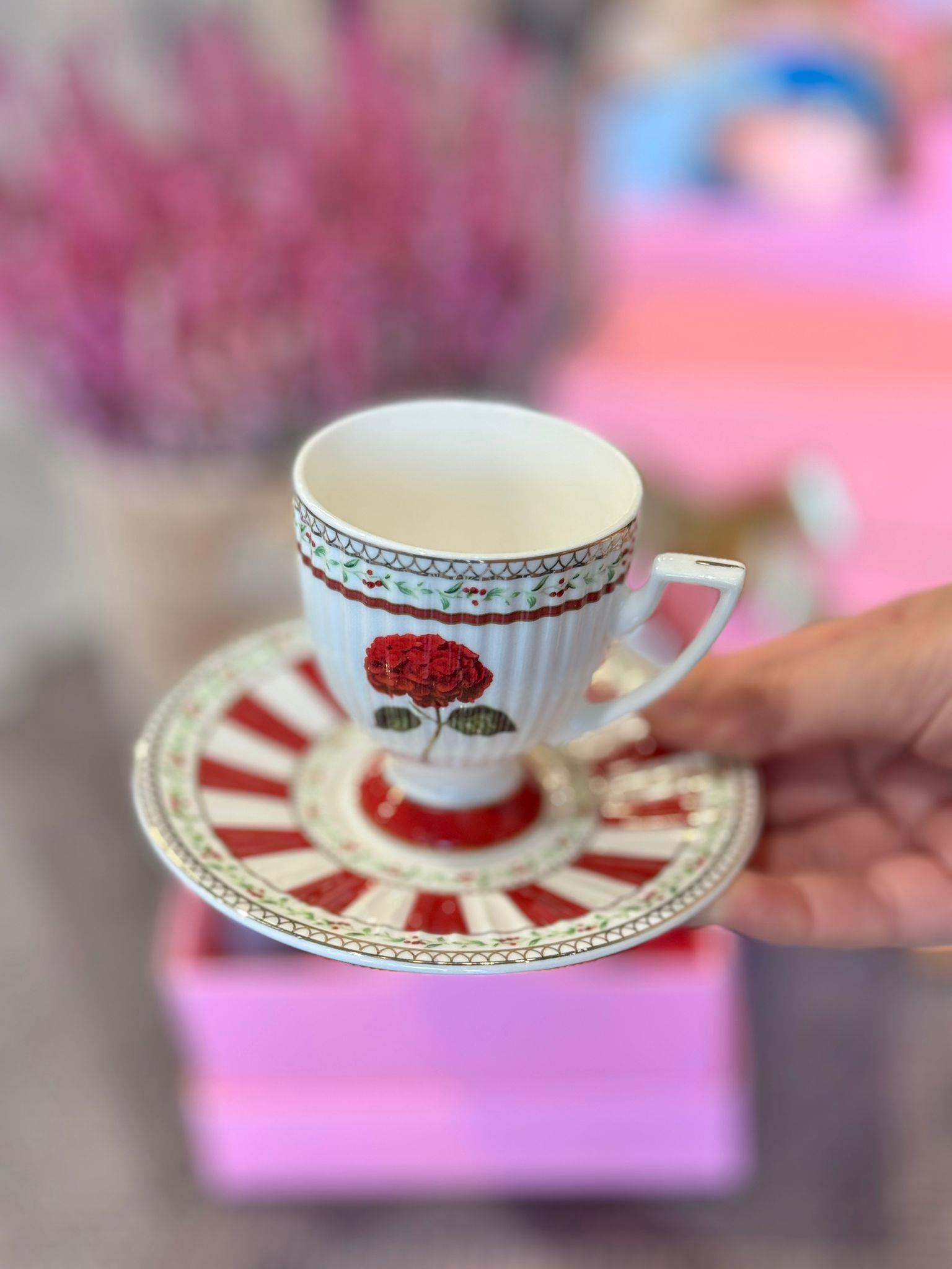 Öğretmenler Günü Özel 2 Kişilik Porselen Kahve Fincanı Takımı - 90 ml