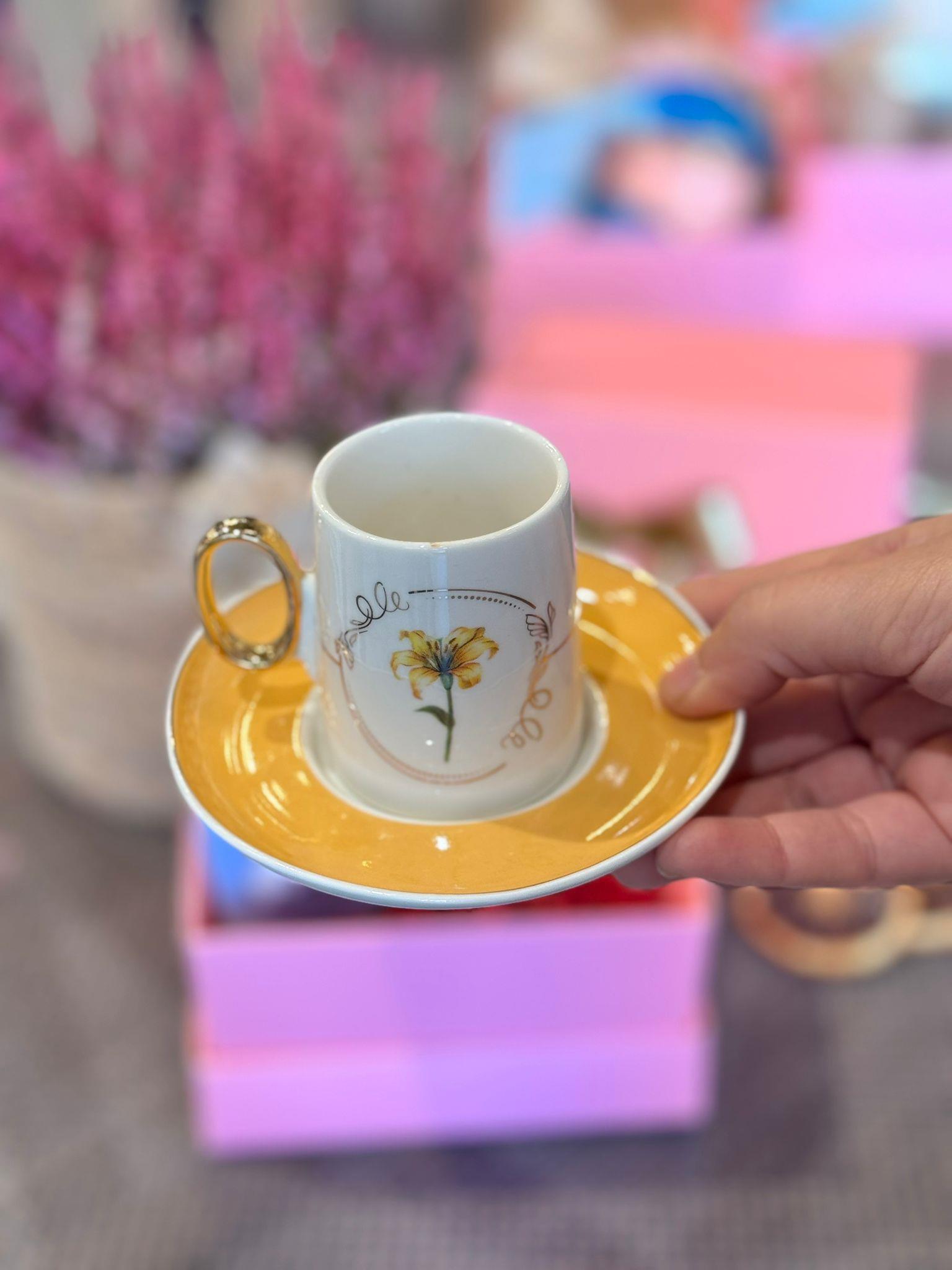 Öğretmenler Günü Özel 2 Kişilik Porselen Kahve Fincanı Takımı - 80 ml